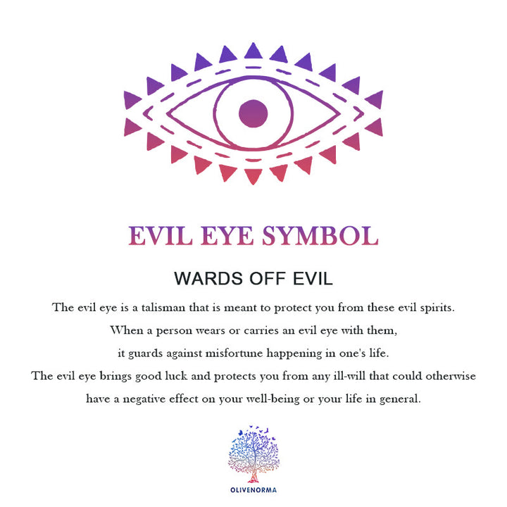 Collana con perle di occhio di tigre e ametista Olivenorma Evil Eye