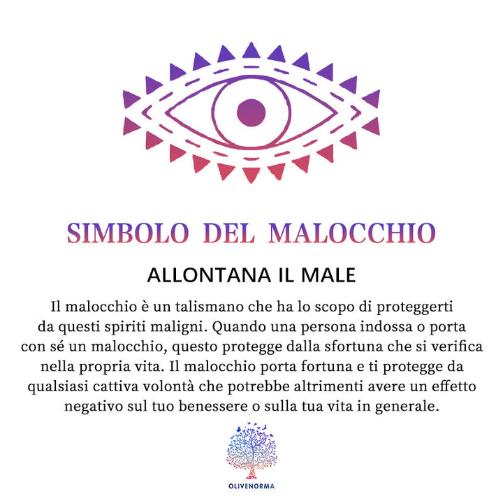Anello regolabile con diamanti e malocchio Olivenorma 