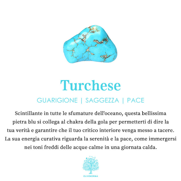 Anello Olivenorma con tre pietre in turchese bohémien