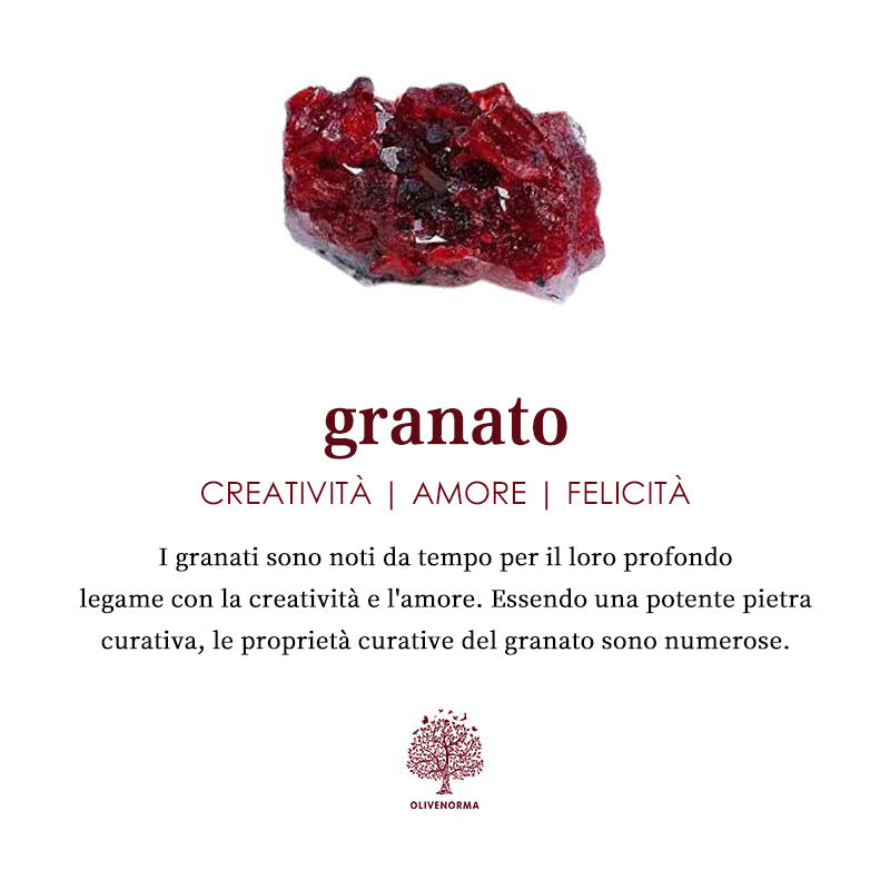 Anello con granato arancione regolabile Olivenorma