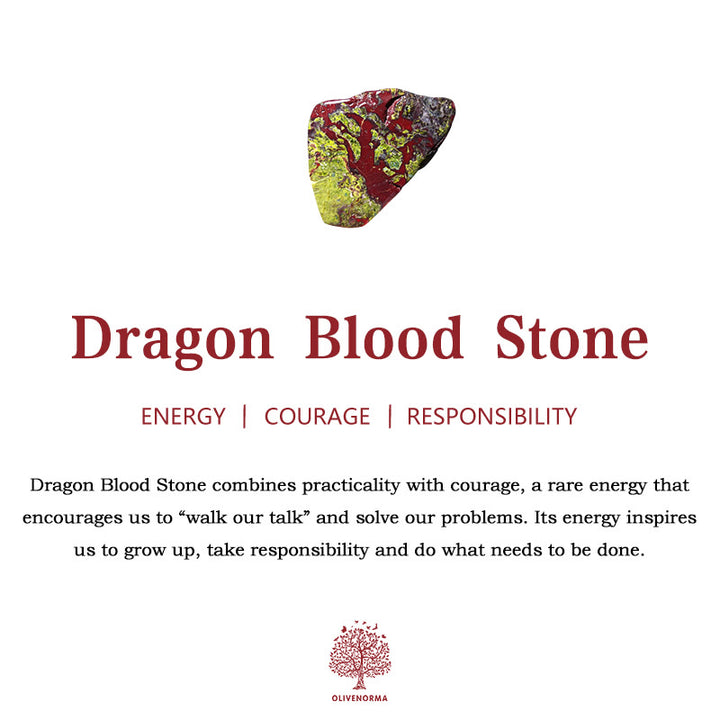 Bracciale Olivenorma con perline di ematite e pietra del sangue di drago