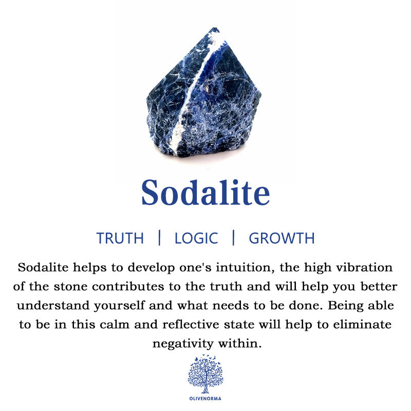 Bracciale Olivenorma in perle di sodalite e ossidiana naturale sfaccettata