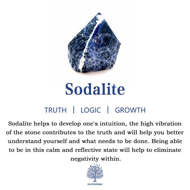 Bracciale Olivenorma in perle di sodalite e ossidiana naturale sfaccettata
