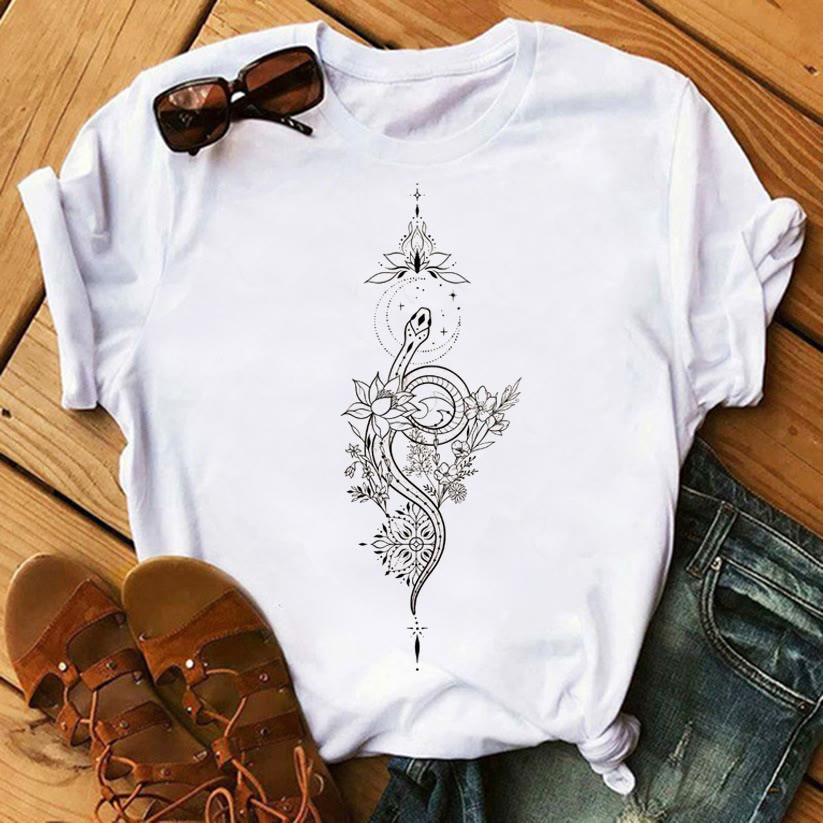 Magliette di cotone ispiratrici Olivenorma Tree of Life - Serpente - 2XL - image 12