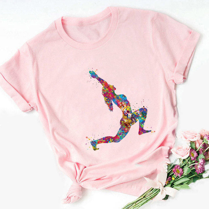 Olivenorma - Maglietta stampata con Buddha colorato e meditazione yoga - Posizione yoga n. 4 - Rosa - 2XL - image 15