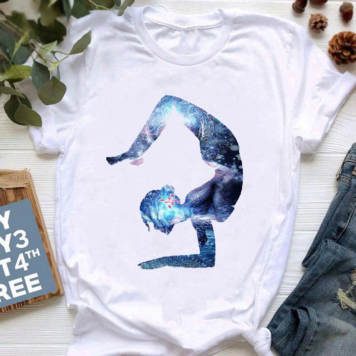 Olivenorma Yoga Meditazione Top T-shirt stampata colorata