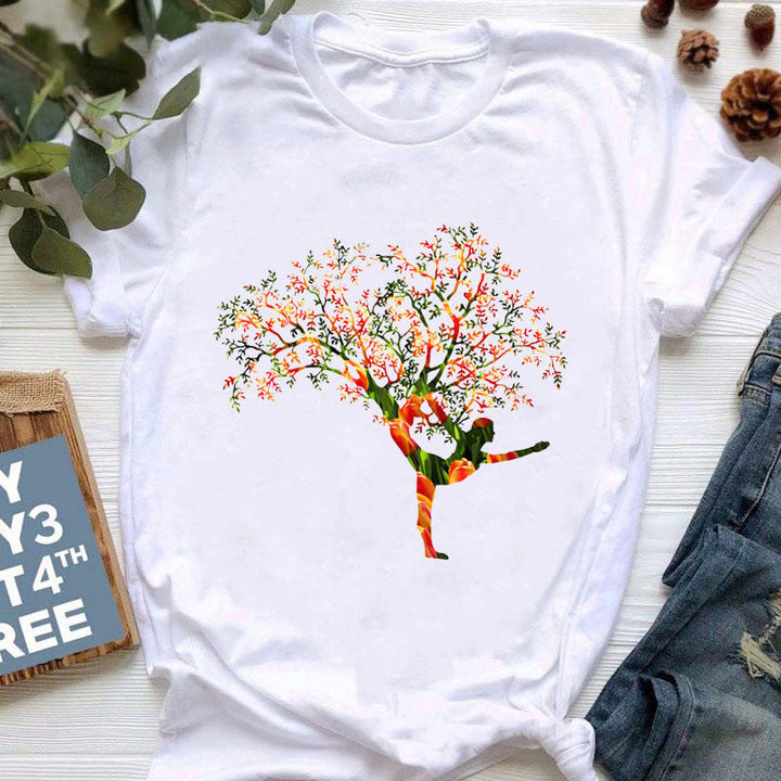 Olivenorma Yoga Meditazione Top T-shirt stampata colorata