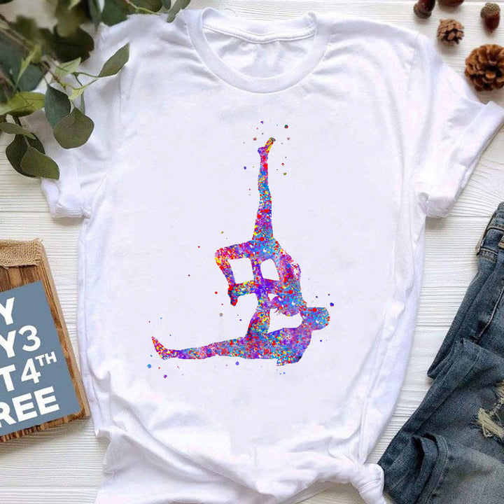 Olivenorma Yoga Meditazione Top T-shirt stampata colorata