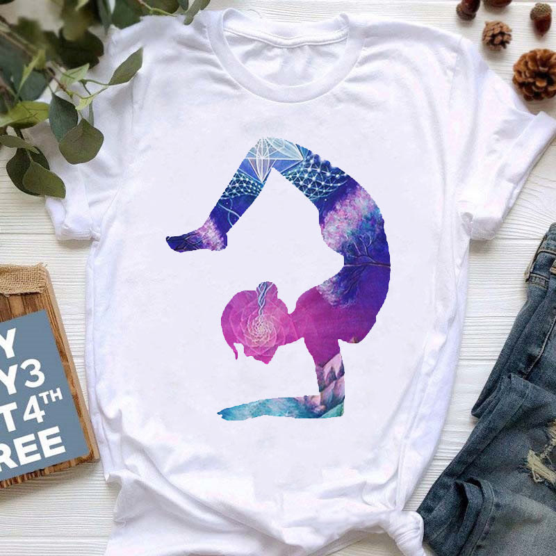 Olivenorma Yoga Meditazione Top T-shirt stampata colorata