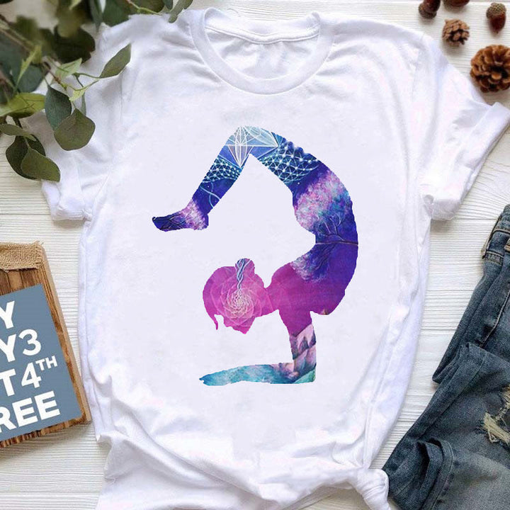 Olivenorma Yoga Meditazione Top T-shirt stampata colorata