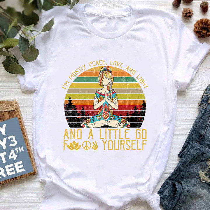 Olivenorma Yoga Meditazione Top T-shirt stampata colorata