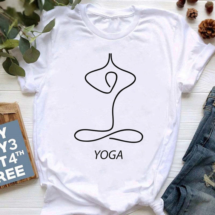Olivenorma Yoga Meditazione Top T-shirt stampata colorata