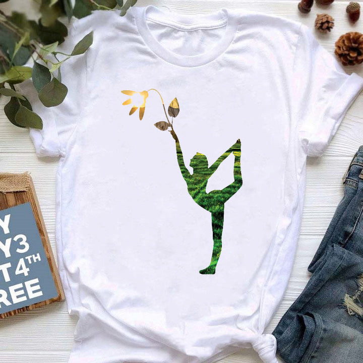 Olivenorma Yoga Meditazione Top T-shirt stampata colorata