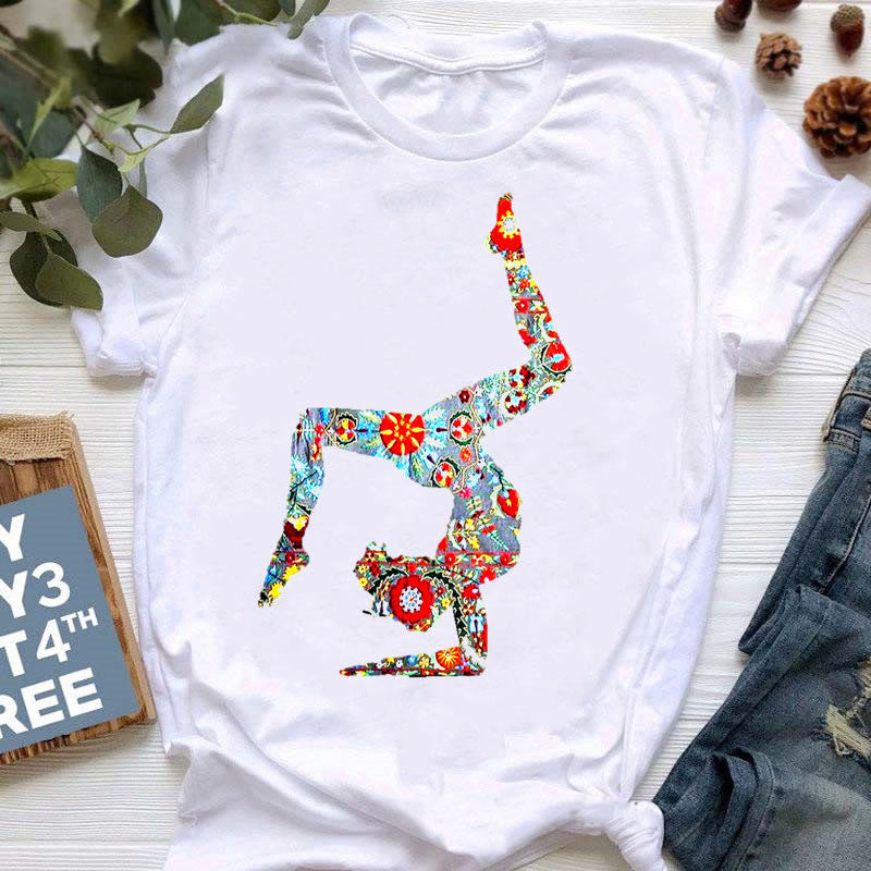 Olivenorma Yoga Meditazione Top T-shirt stampata colorata
