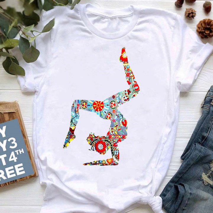 Olivenorma Yoga Meditazione Top T-shirt stampata colorata