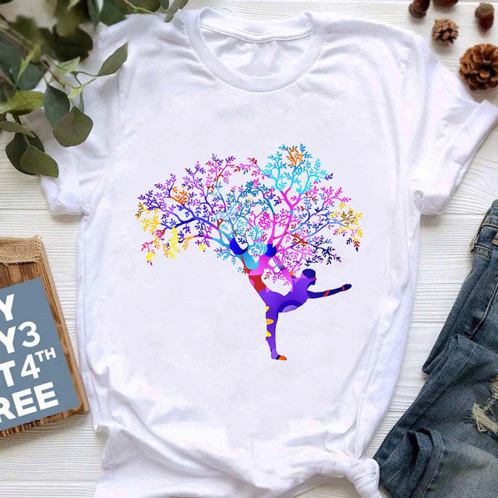 Olivenorma Yoga Meditazione Top T-shirt stampata colorata