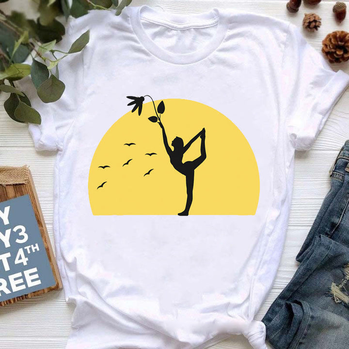 Olivenorma Buddha Yoga Meditazione Top T-shirt stampata colorata