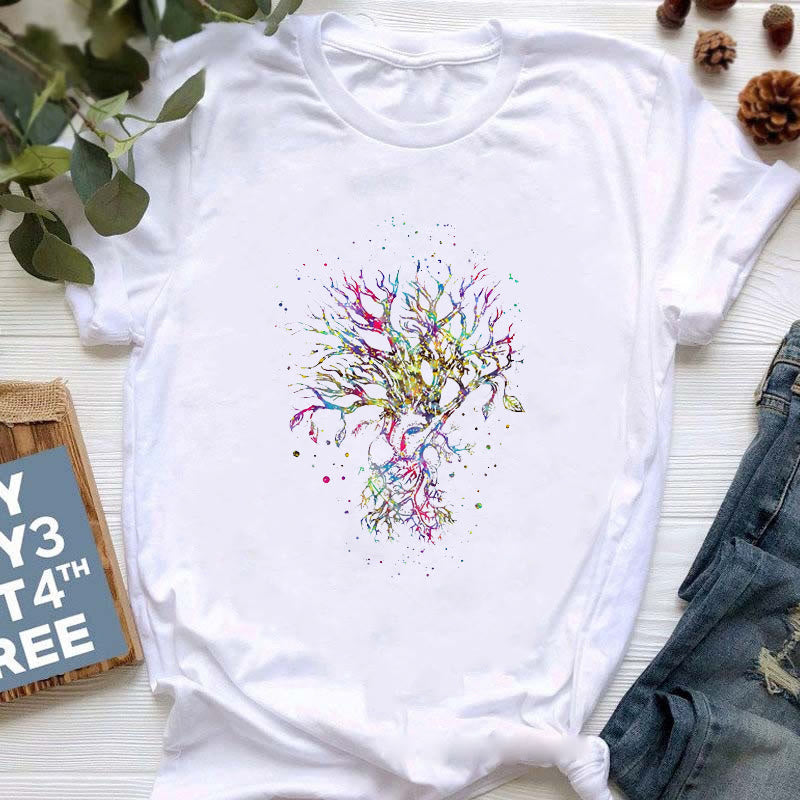 Olivenorma Buddha Yoga Meditazione Top T-shirt stampata colorata