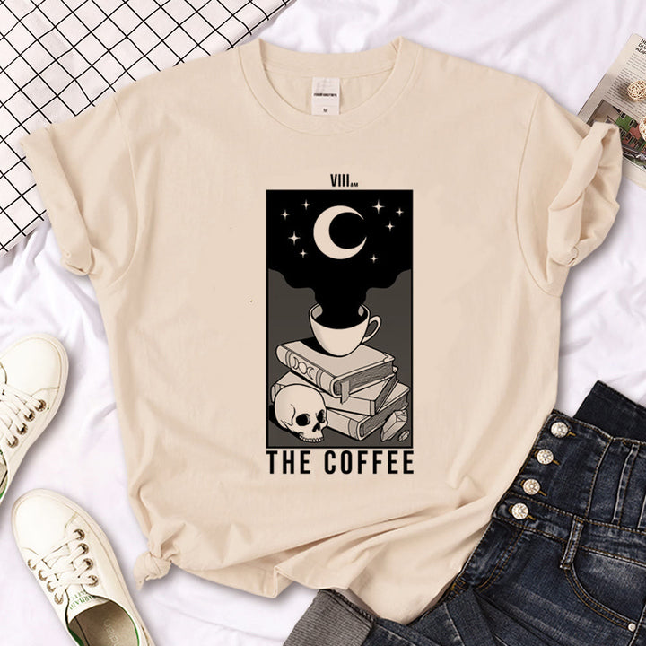 Maglietta Olivenorma con stampa gotica "Triple Moon Witch" color cachi - Nero il caffè - 2XL - image 2