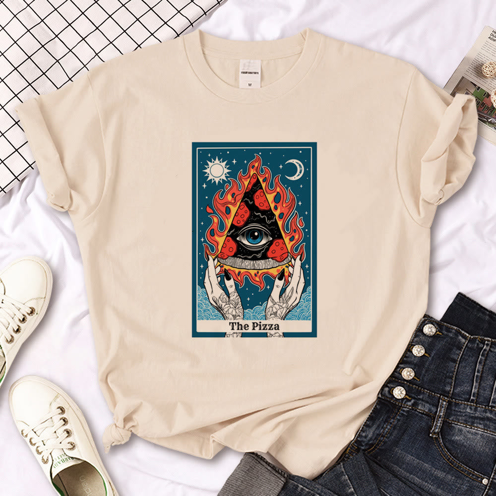 Maglietta Olivenorma con stampa gotica "Triple Moon Witch" color cachi - Tarocchi e la pizza - 2XL - image 13
