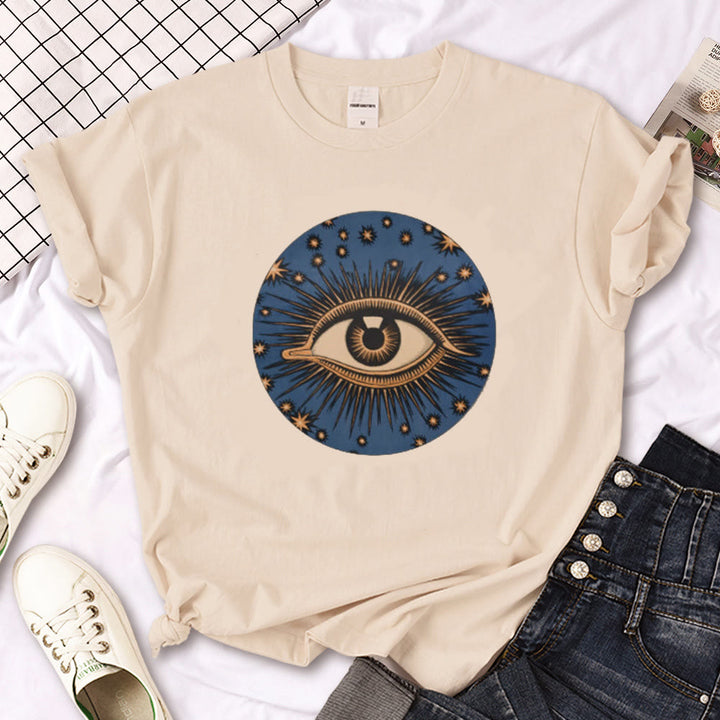 Maglietta Olivenorma con stampa gotica "Triple Moon Witch" color cachi - Malocchio - 2XL - image 18