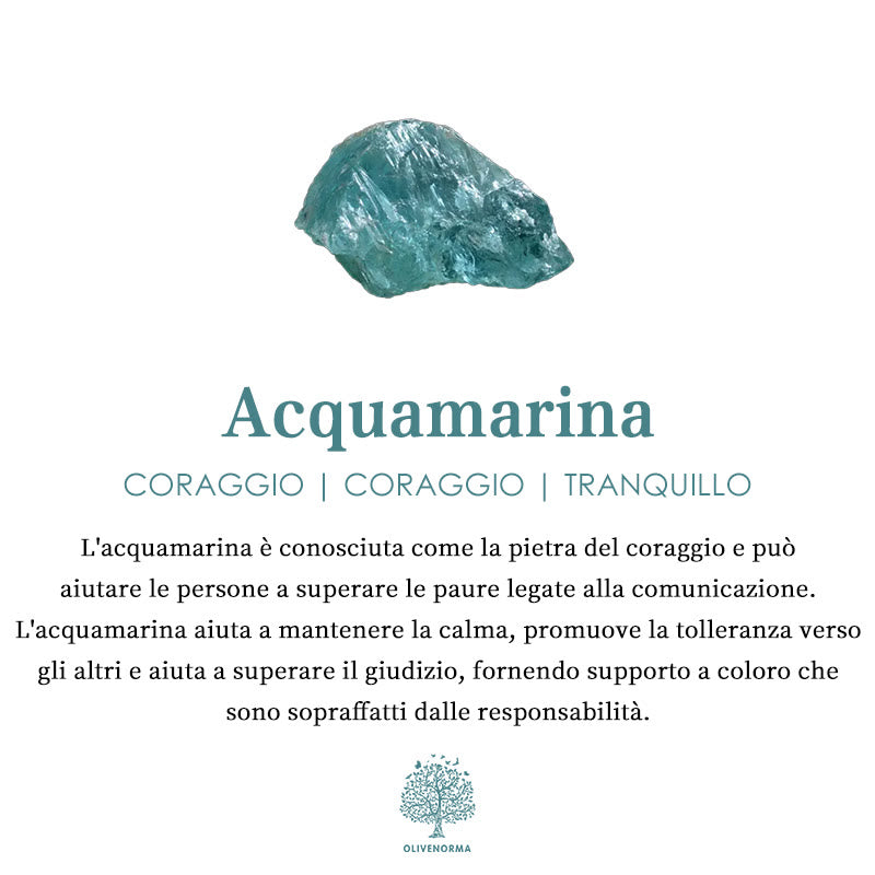 Olivenorma Anello Vintage con Fiori di Margherita in Acquamarina Naturale 