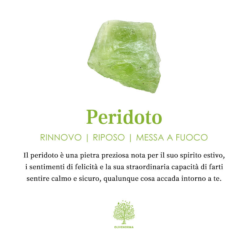 Anello aperto delicato vintage in peridoto naturale Olivenorma 