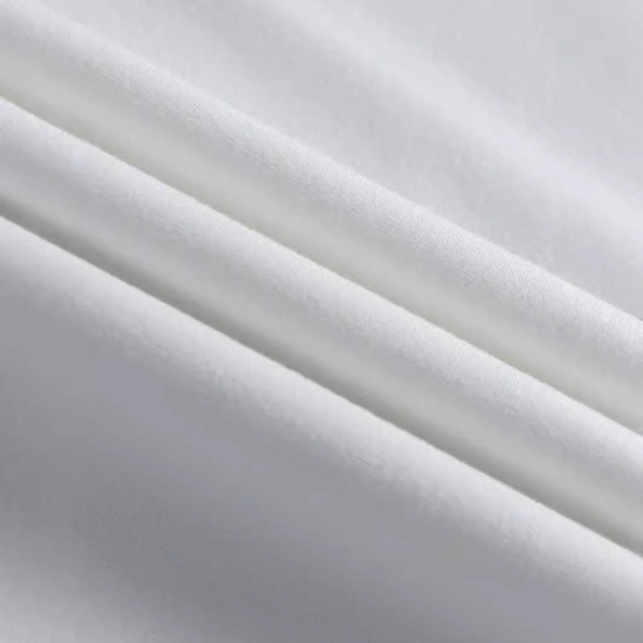 Maglietta bianca con stampa blu malocchio di Olivenorma - image 5