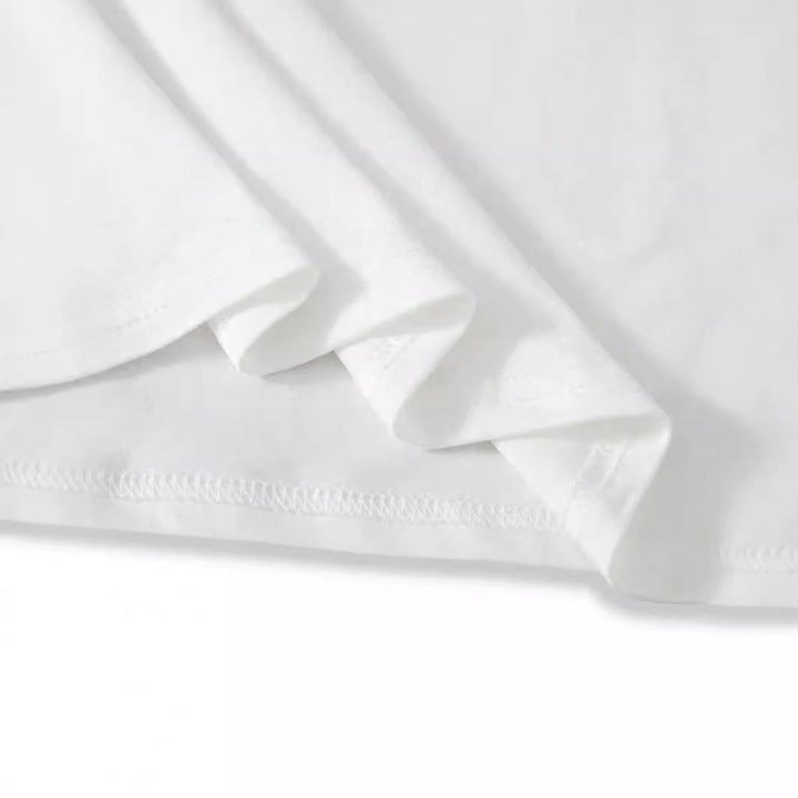 Maglietta bianca con stampa blu malocchio di Olivenorma - image 6