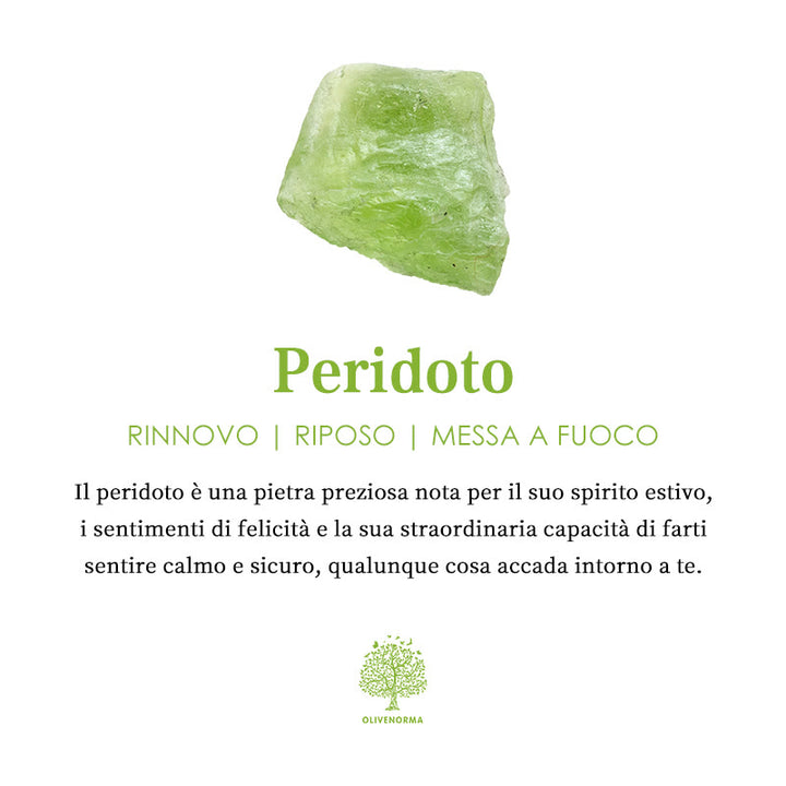 Anello Olivenorma con peridoto verde taglio rotondo naturale