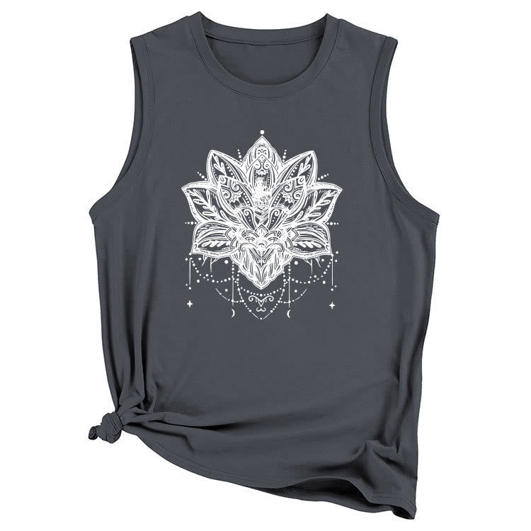 T-shirt senza maniche con stampa Olivenorma Lotus - image 6