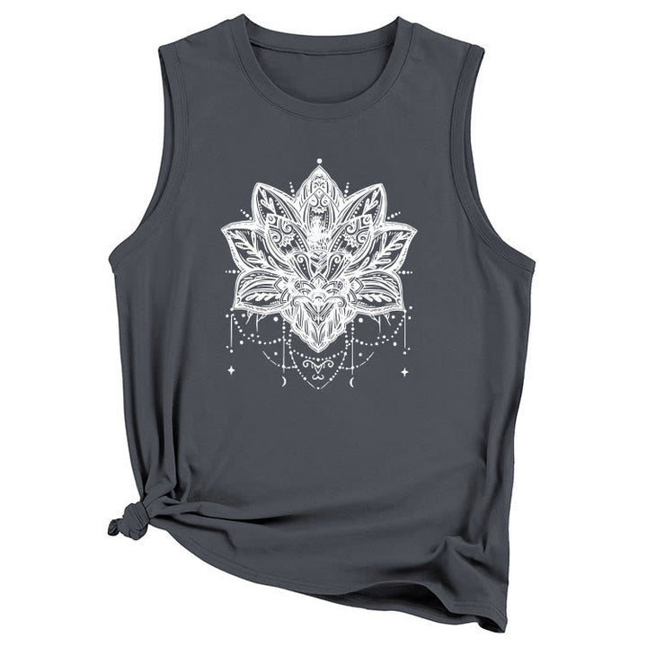 T-shirt senza maniche con stampa Olivenorma Lotus - image 6
