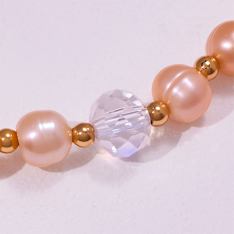 Bracciale con ciondolo in ametista e perle d'acqua dolce Olivenorma