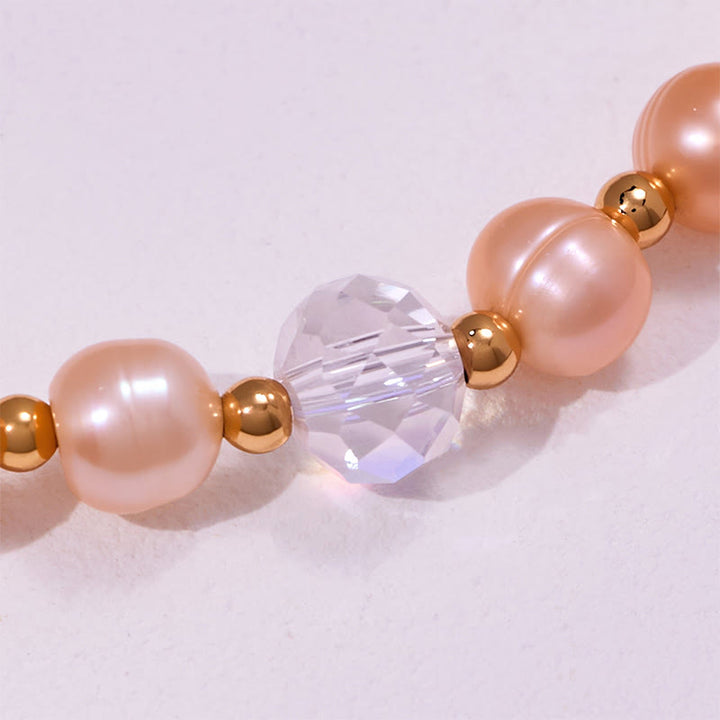 Bracciale con ciondolo in ametista e perle d'acqua dolce Olivenorma