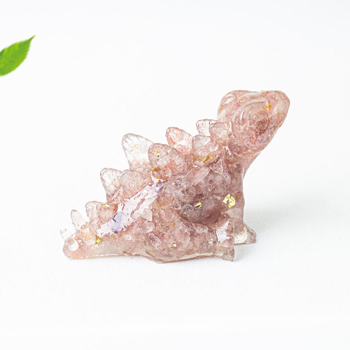 Decorazione con pietra preziosa a forma di dinosauro, in resina epossidica di cristallo Olivenorma