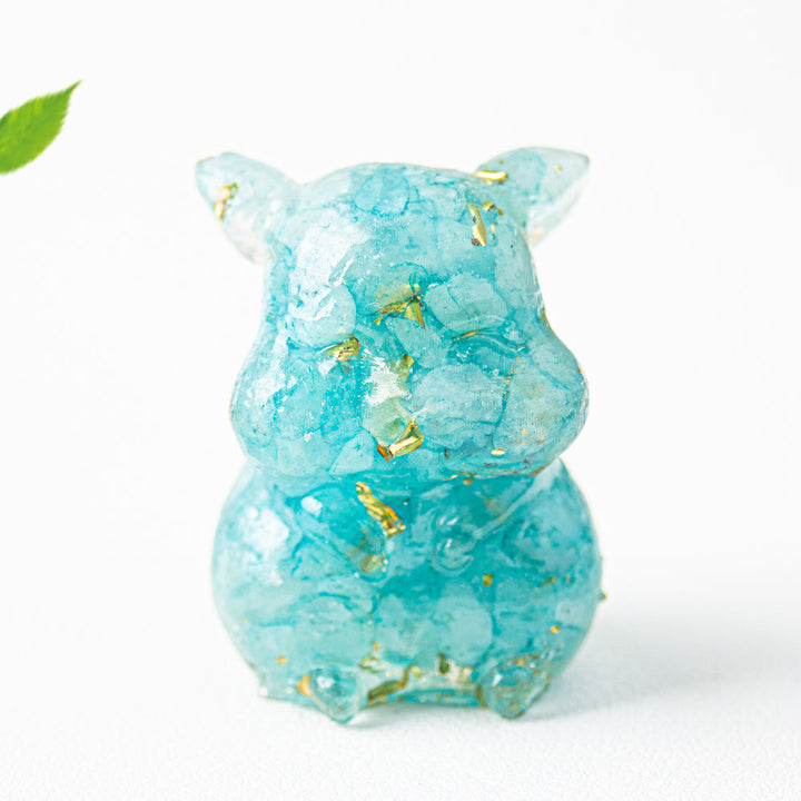 Decorazione in pietra preziosa Olivenorma Crystal Epoxy a forma di criceto