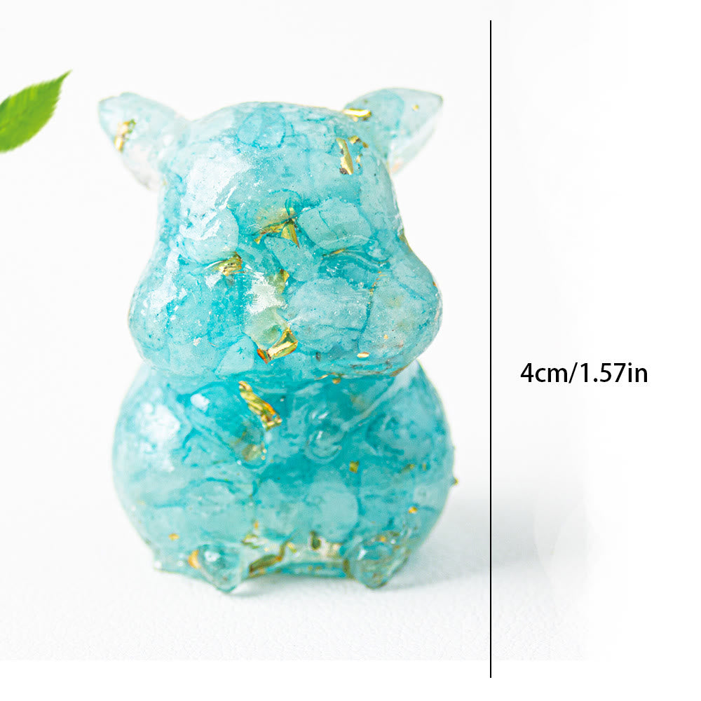 Decorazione in pietra preziosa Olivenorma Crystal Epoxy a forma di criceto