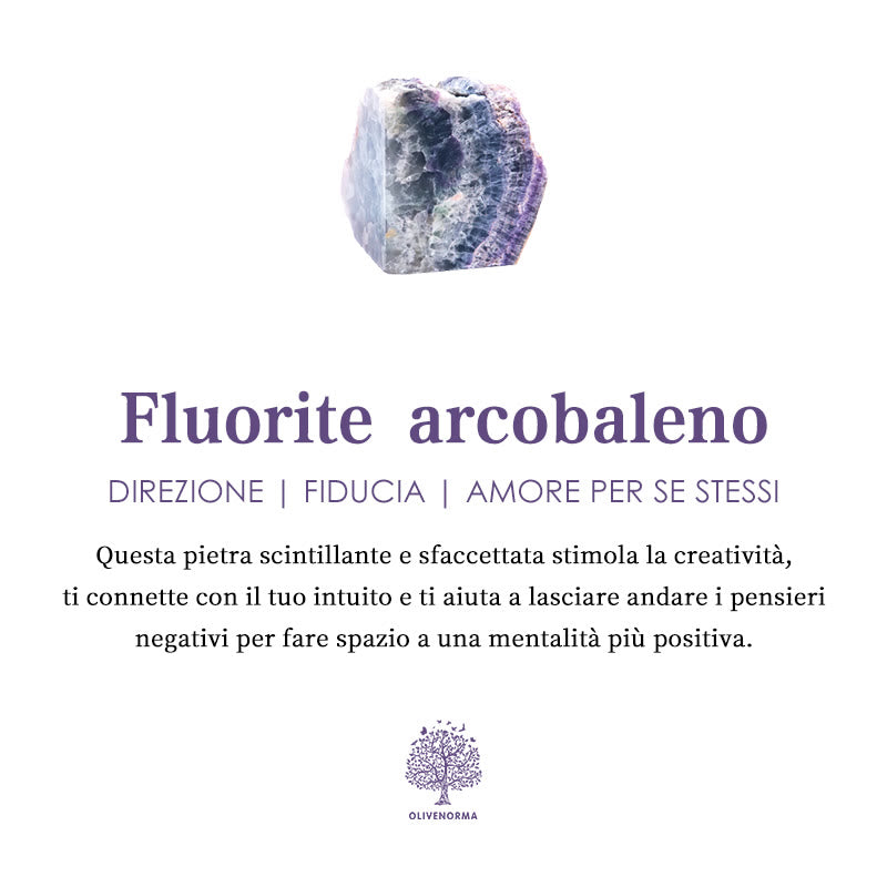 Anello a farfalla in fluorite arcobaleno naturale Olivenorma