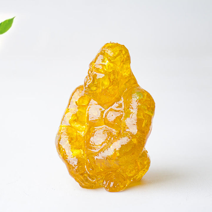 Decorazione con pietra preziosa Gorilla in resina epossidica di cristallo Olivenorma
