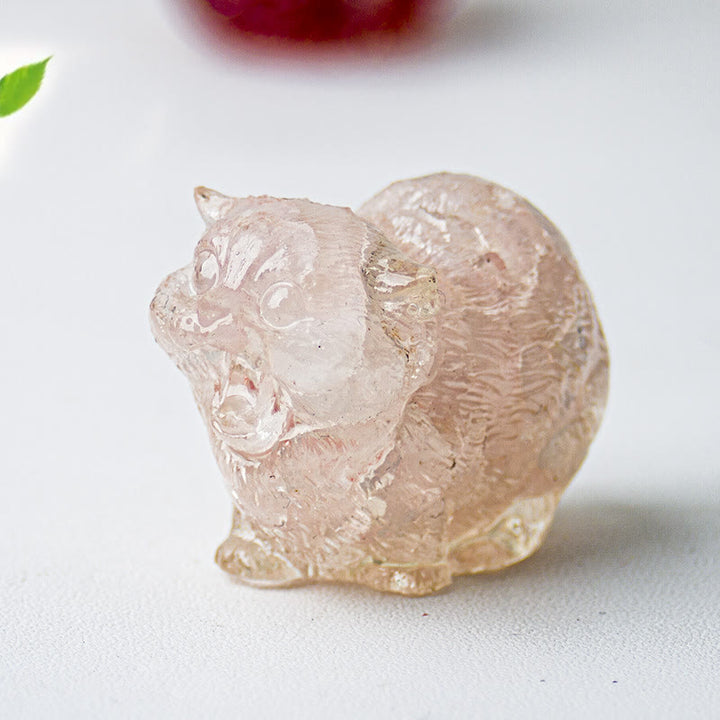 Decorazione con pietre preziose Olivenorma Crystal Epoxy Fighting Cats
