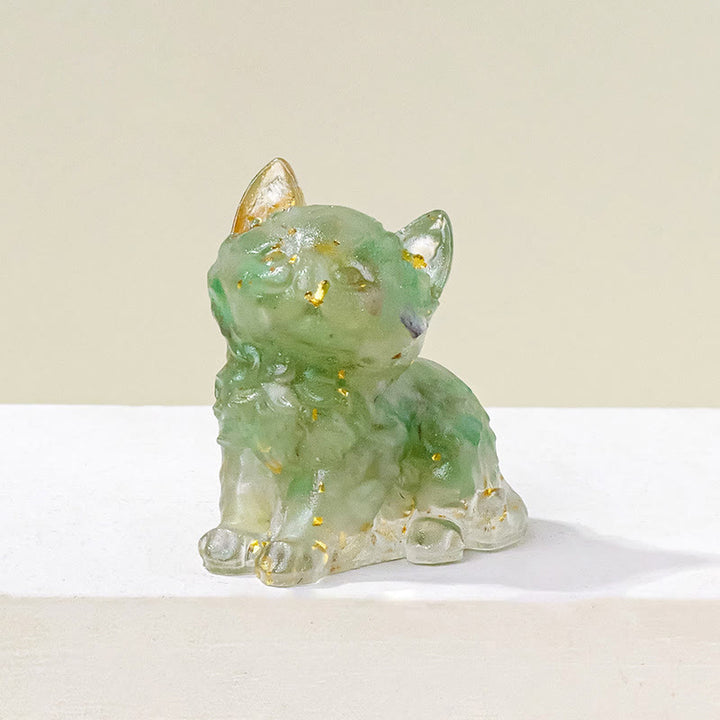Decorazione con pietra preziosa a forma di gattino in resina epossidica di cristallo Olivenorma