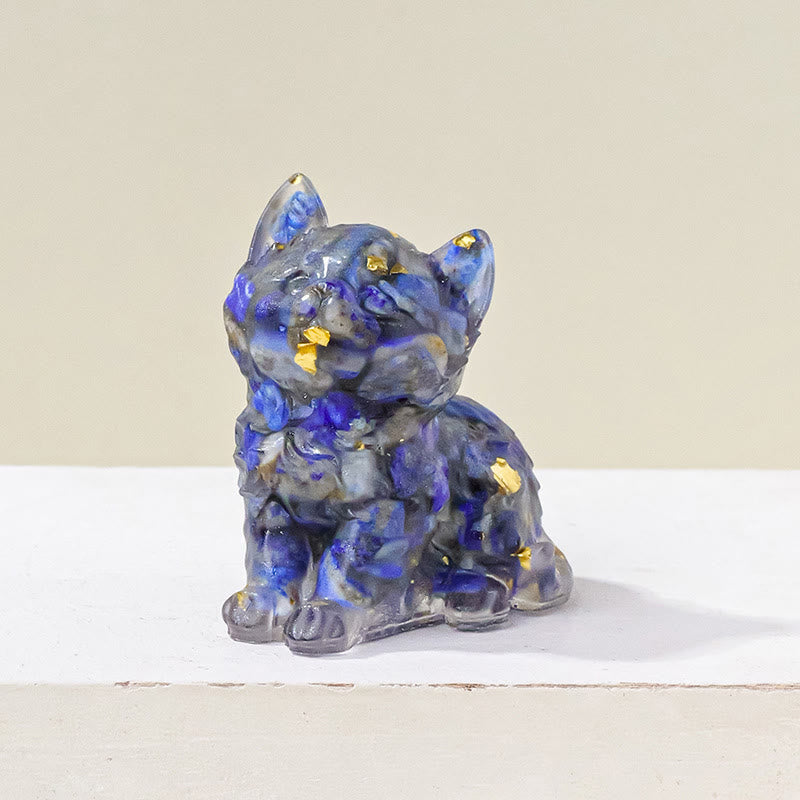 Decorazione con pietra preziosa a forma di gattino in resina epossidica di cristallo Olivenorma