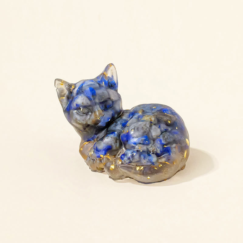 Decorazione con pietra preziosa a forma di gattino in resina epossidica di cristallo Olivenorma