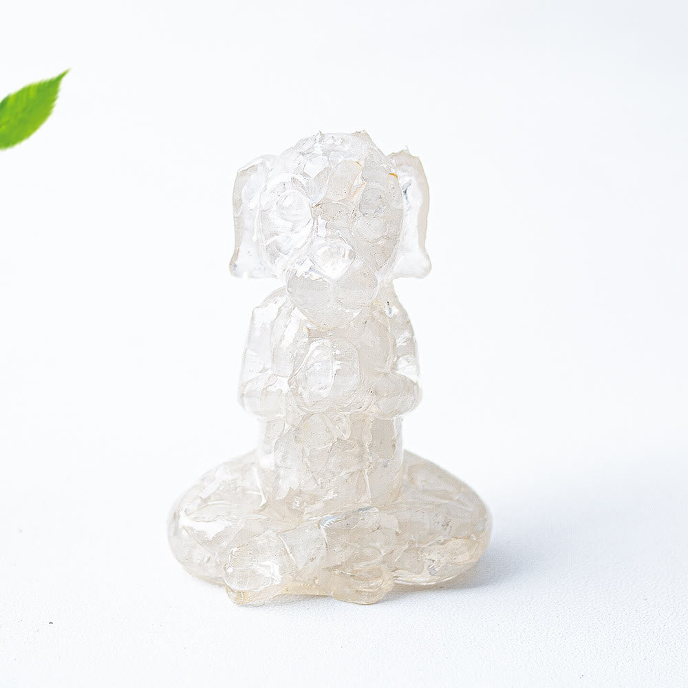 Decorazione con pietra preziosa per meditazione Zen in resina epossidica di cristallo Olivenorma