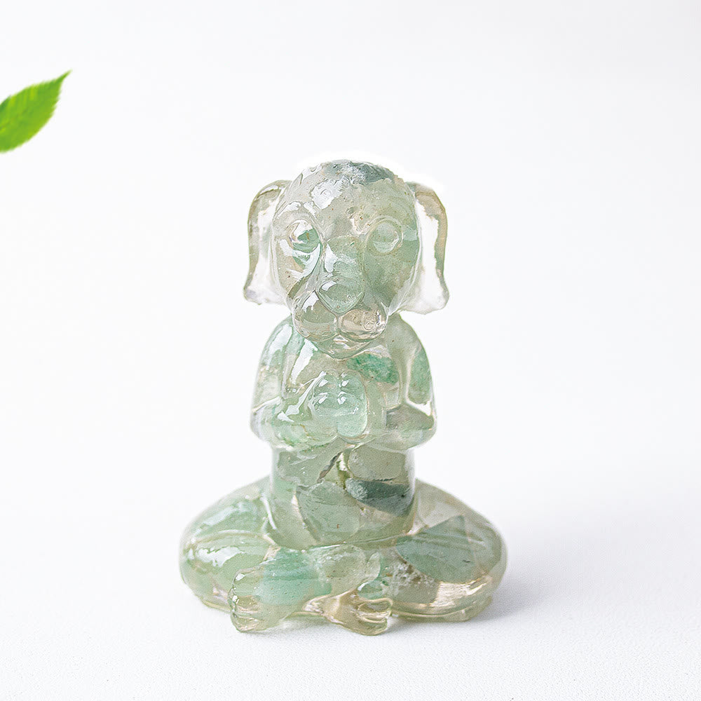 Decorazione con pietra preziosa per meditazione Zen in resina epossidica di cristallo Olivenorma