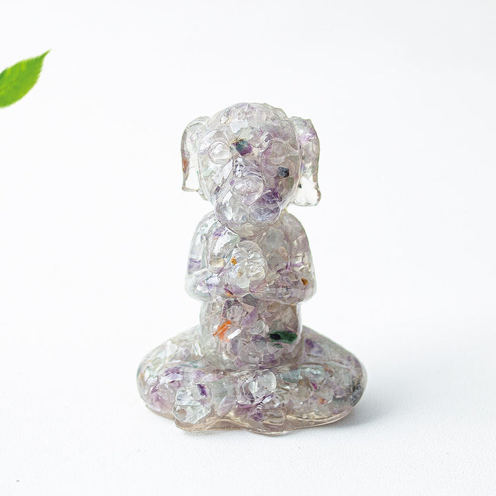 Decorazione con pietra preziosa per meditazione Zen in resina epossidica di cristallo Olivenorma
