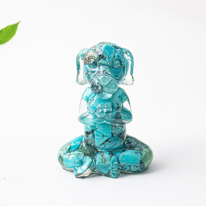 Decorazione con pietra preziosa per meditazione Zen in resina epossidica di cristallo Olivenorma