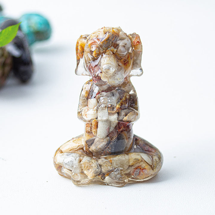 Decorazione con pietra preziosa per meditazione Zen in resina epossidica di cristallo Olivenorma
