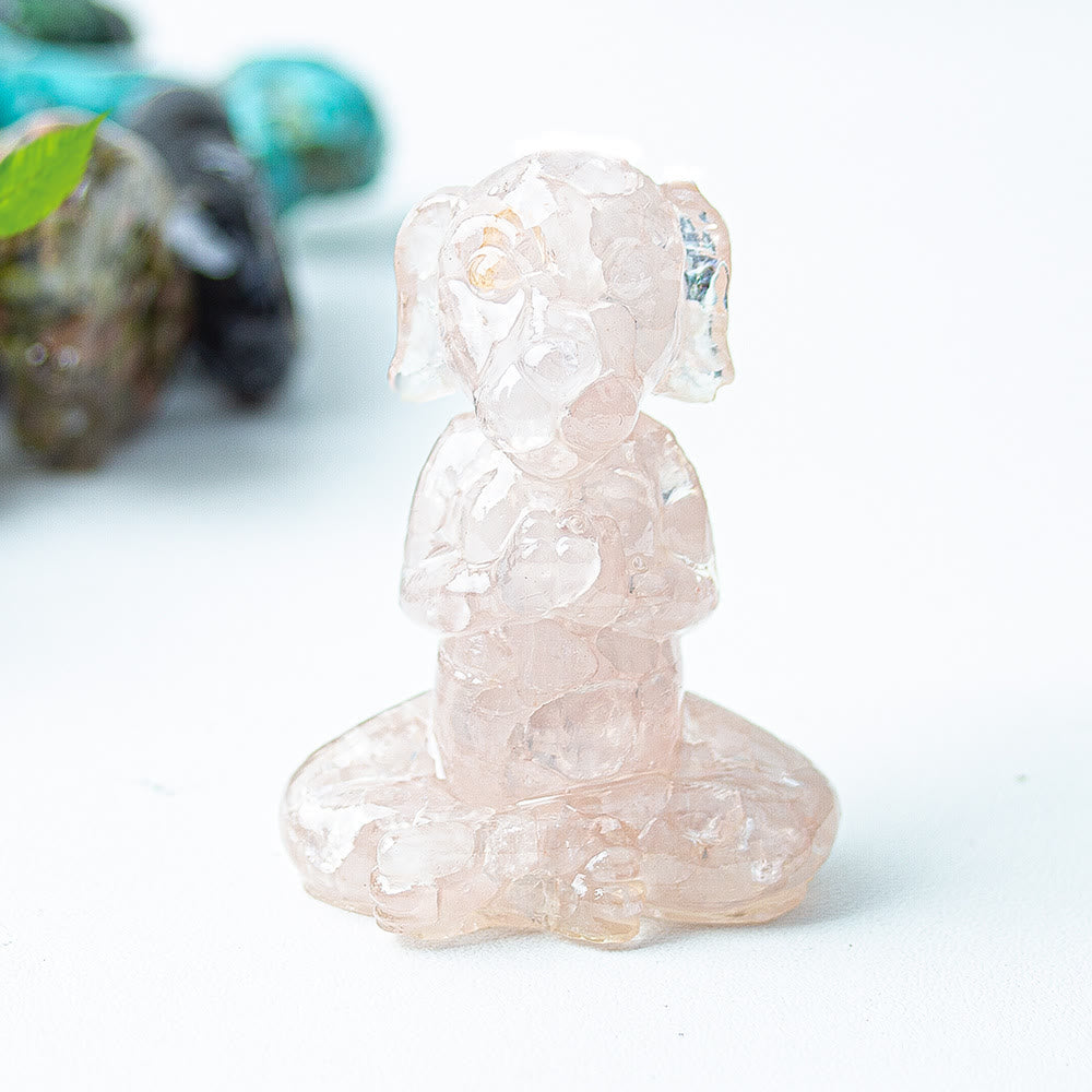 Decorazione con pietra preziosa per meditazione Zen in resina epossidica di cristallo Olivenorma