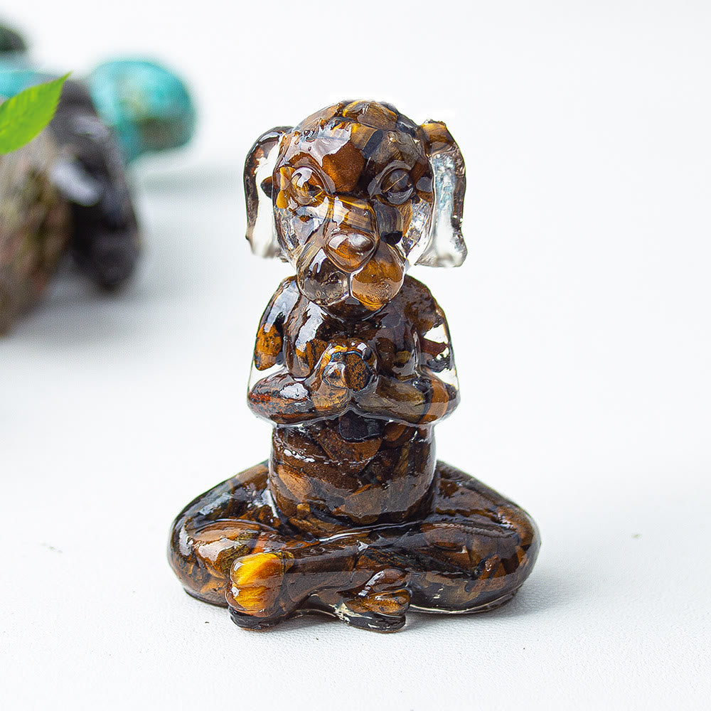 Decorazione con pietra preziosa per meditazione Zen in resina epossidica di cristallo Olivenorma